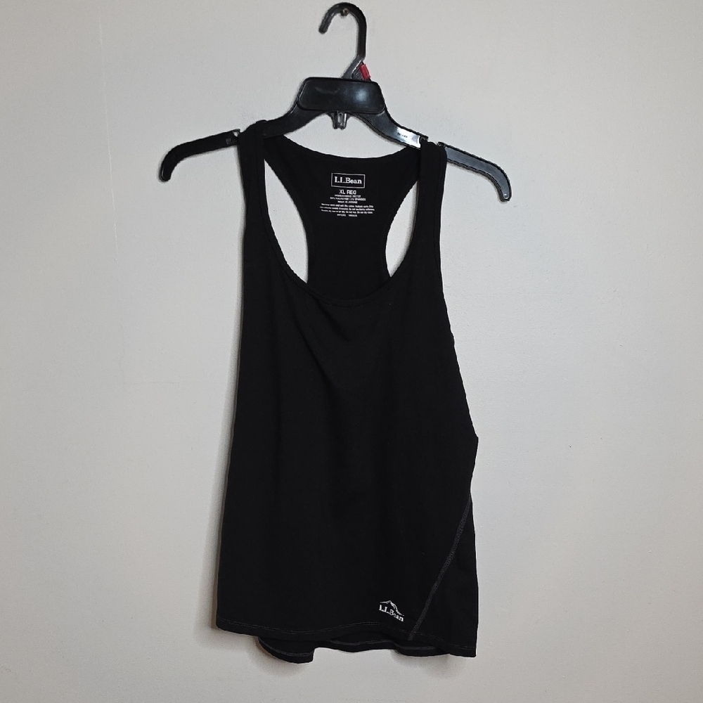 L.L. Bean Women's Black  Racer Back Tank Top XLARGE